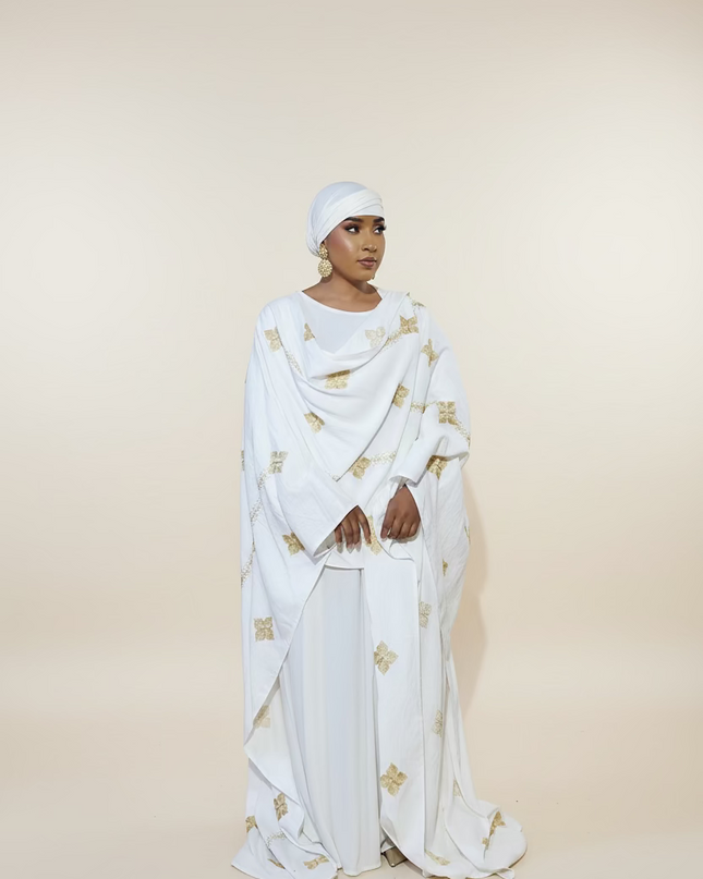 Ensemble kimono en lin - Blanc
