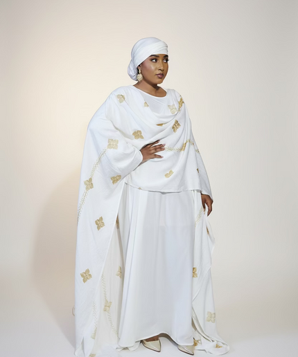 Ensemble kimono en lin - Blanc