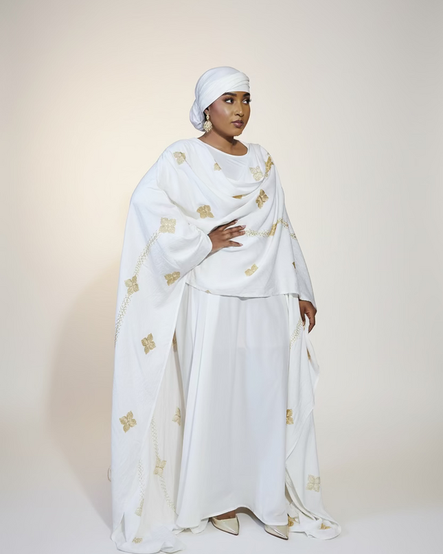 Ensemble kimono en lin - Blanc
