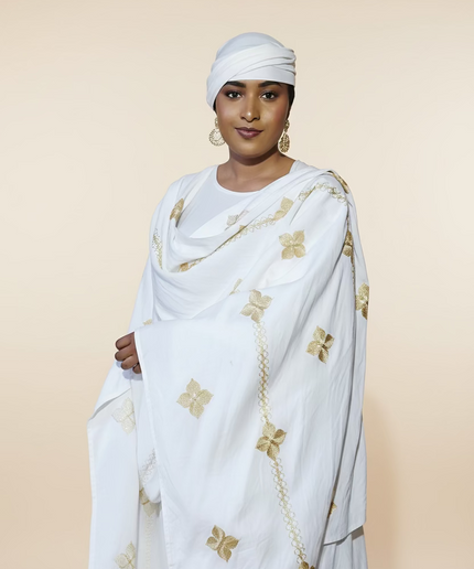 Ensemble kimono en lin - Blanc