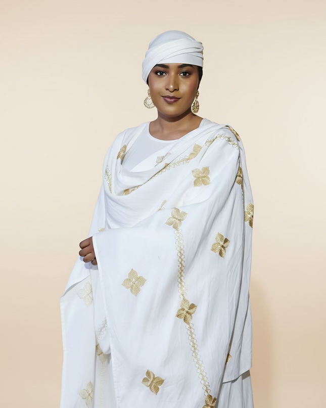 Ensemble kimono en lin - Blanc