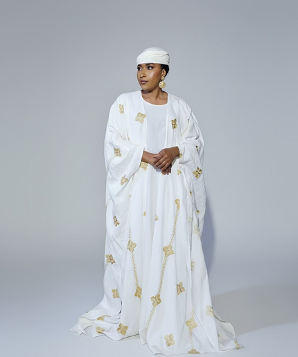 Ensemble kimono en lin - Blanc