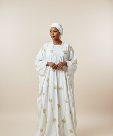 Ensemble kimono en lin - Blanc