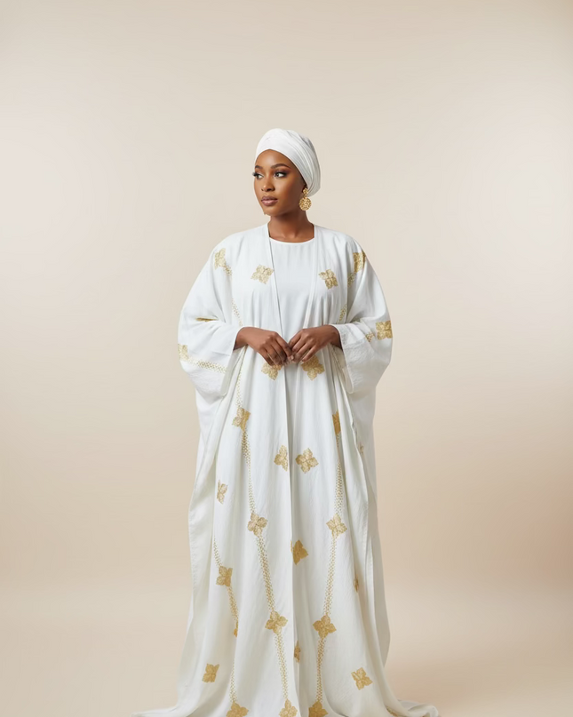 Ensemble kimono en lin - Blanc