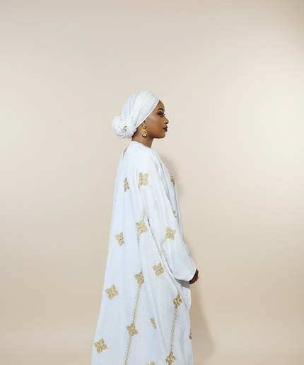 Ensemble kimono en lin - Blanc
