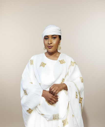Ensemble kimono en lin - Blanc