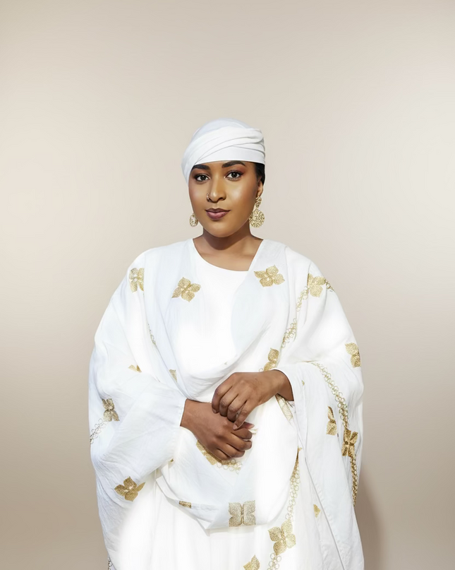 Ensemble kimono en lin - Blanc