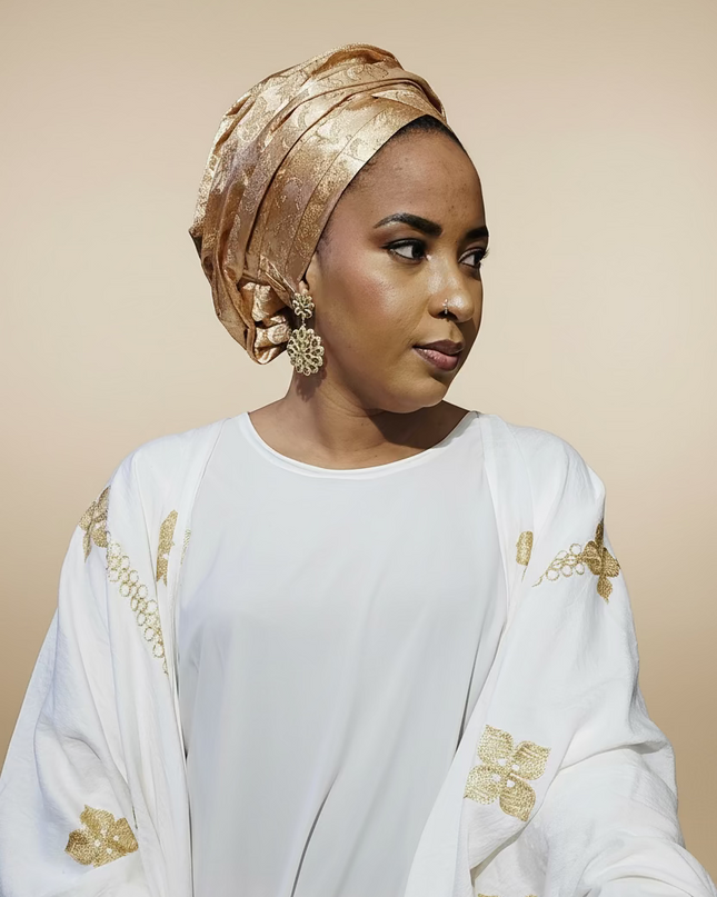 Turban chapeau rembourré - Champagne
