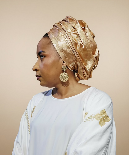 Turban chapeau rembourré - Champagne
