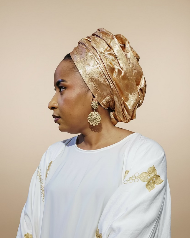 Turban chapeau rembourré - Champagne