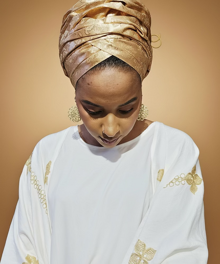 Turban chapeau rembourré - Champagne