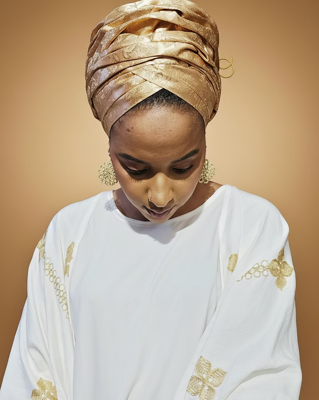 Turban chapeau rembourré - Champagne