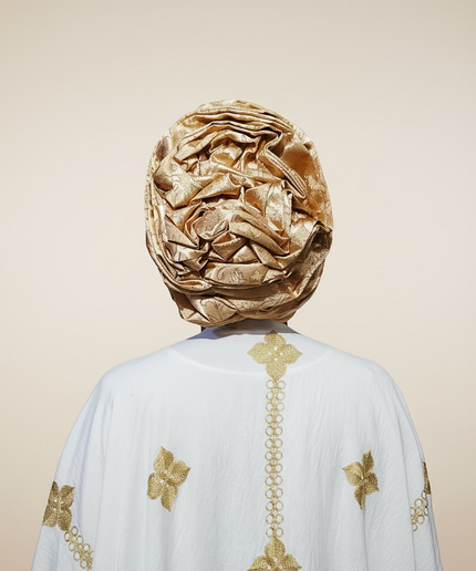 Turban chapeau rembourré - Champagne