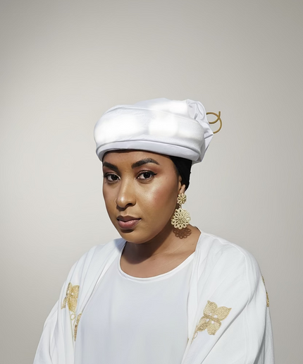 Turban plié - Blanc