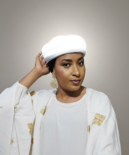 Turban plié - Blanc