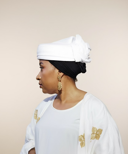 Turban plié - Blanc