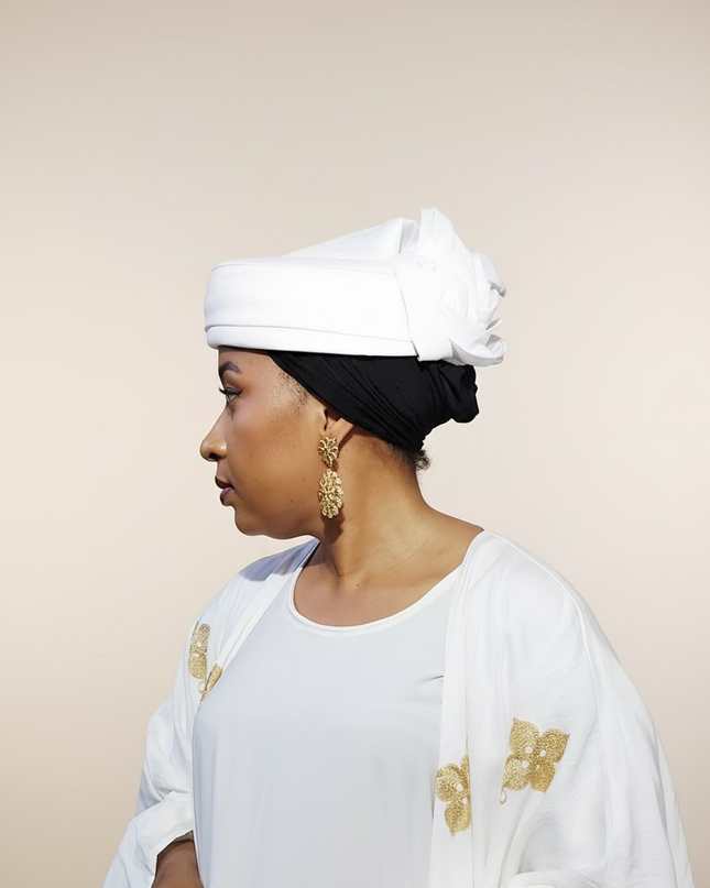 Turban plié - Blanc