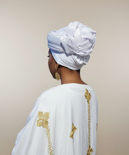 Turban plié - Blanc