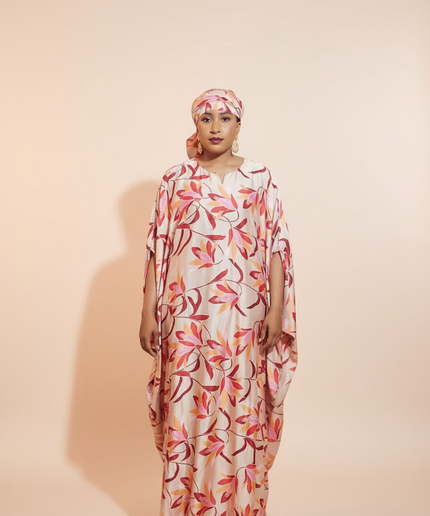 Robe soie digitale - Rouge