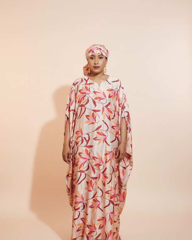 Robe soie digitale - Rouge