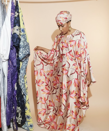 Robe soie digitale - Rouge