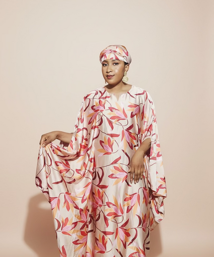 Robe soie digitale - Rouge