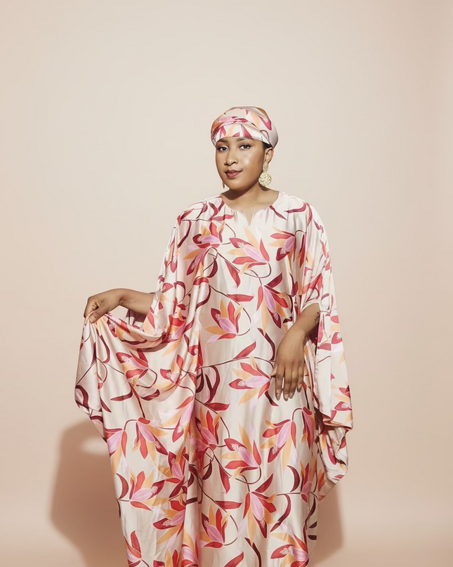 Robe soie digitale - Rouge