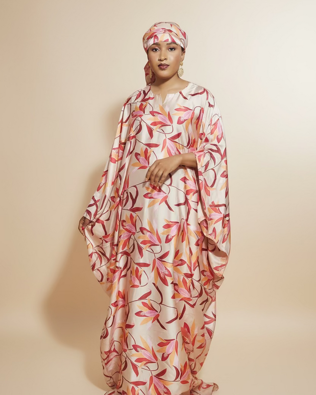 Robe soie digitale - Rouge