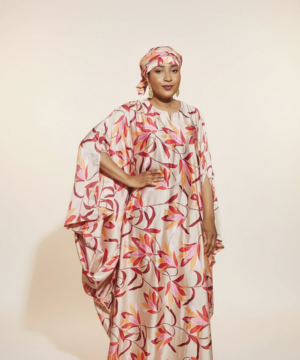 Robe soie digitale - Rouge
