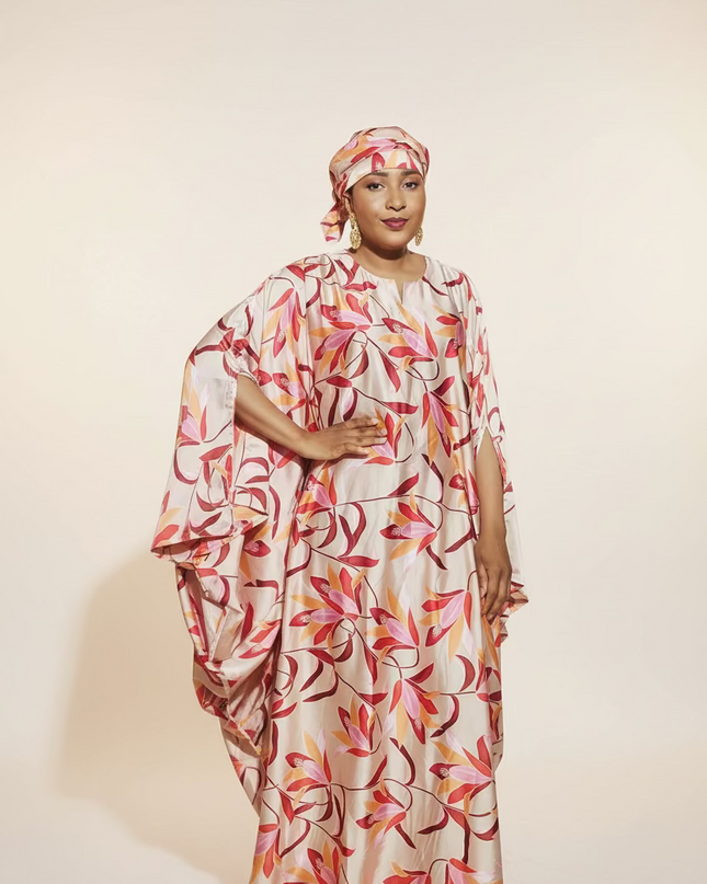 Robe soie digitale - Rouge