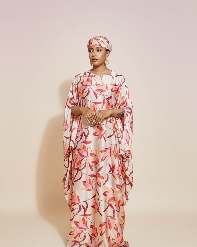 Robe soie digitale - Rouge