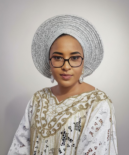 Chapeau nigérian 2 en 1 - Silver