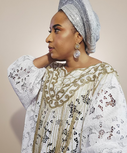 Chapeau nigérian 2 en 1 - Silver