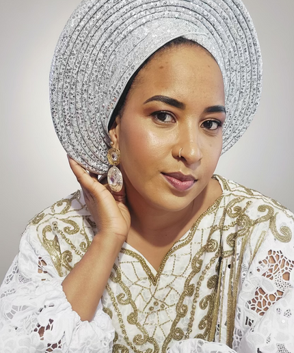 Chapeau nigérian 2 en 1 - Silver