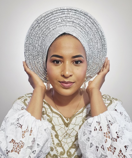 Chapeau nigérian 2 en 1 - Silver