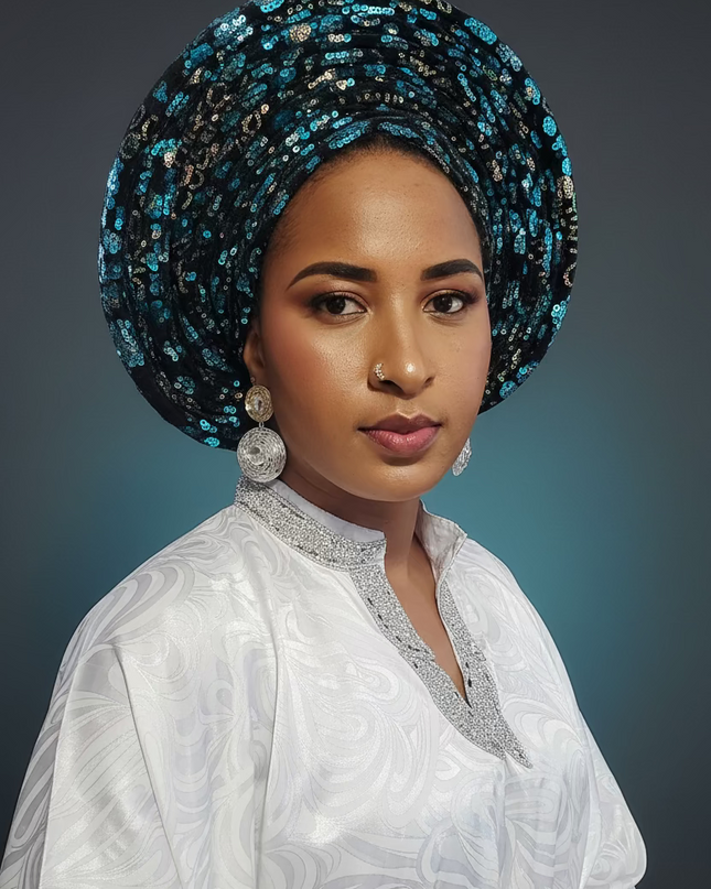 Chapeau nigérian - Bleu noir