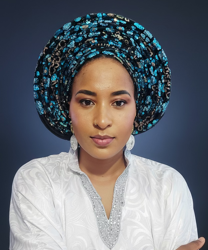 Chapeau nigérian - Bleu noir