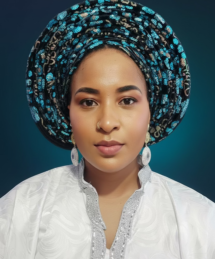 Chapeau nigérian - Bleu noir