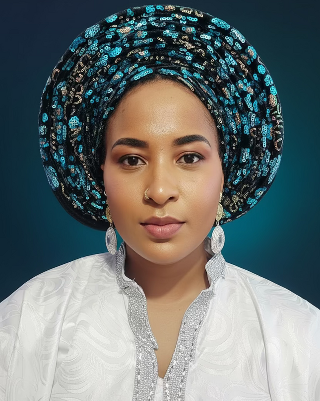 Chapeau nigérian - Bleu noir