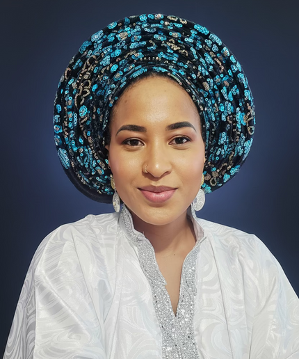Chapeau nigérian - Bleu noir