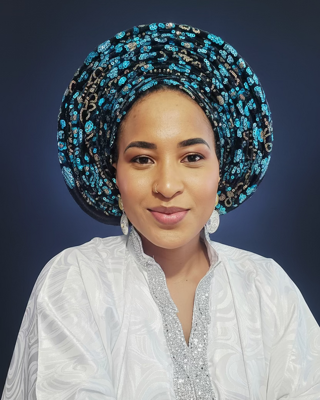 Chapeau nigérian - Bleu noir
