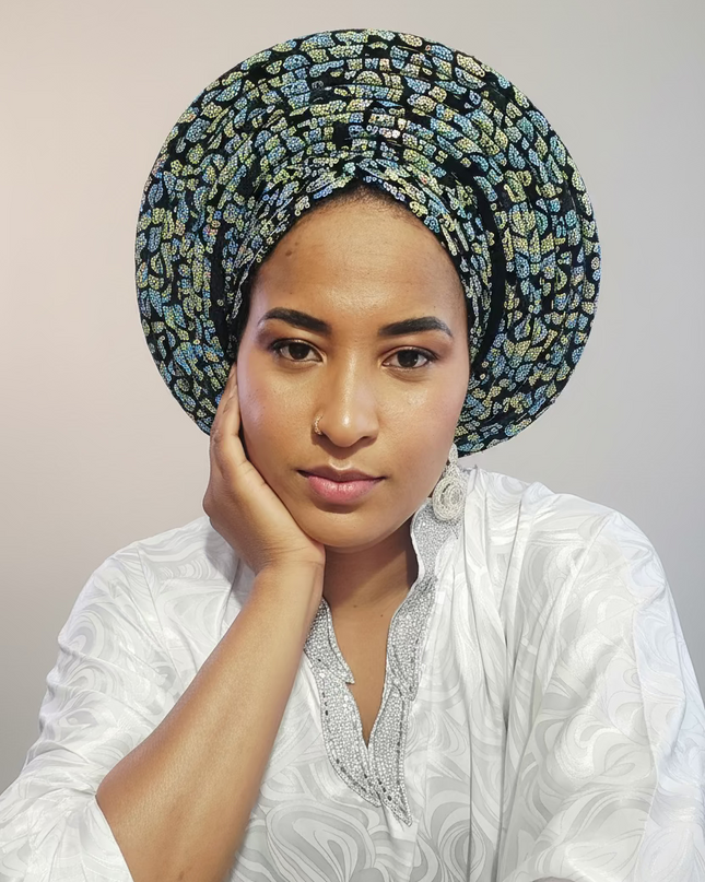 Chapeau nigérian - Vert bleu