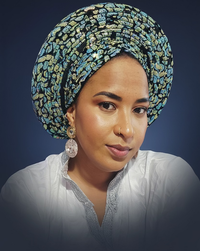 Chapeau nigérian - Vert bleu