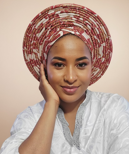 Chapeau nigérian grand - Rouge