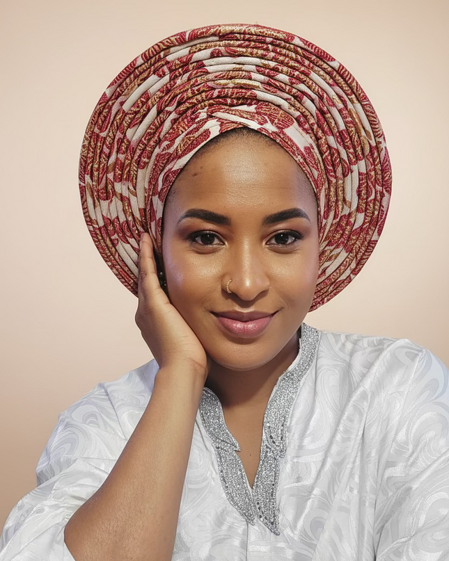 Chapeau nigérian grand - Rouge