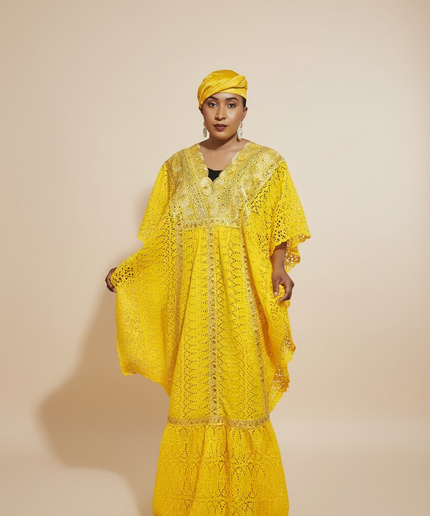 Makeba en dentelle - Jaune