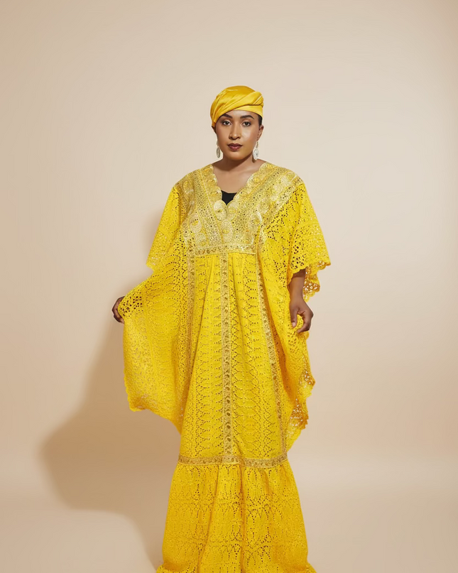 Makeba en dentelle - Jaune