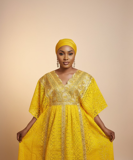 Makeba en dentelle - Jaune