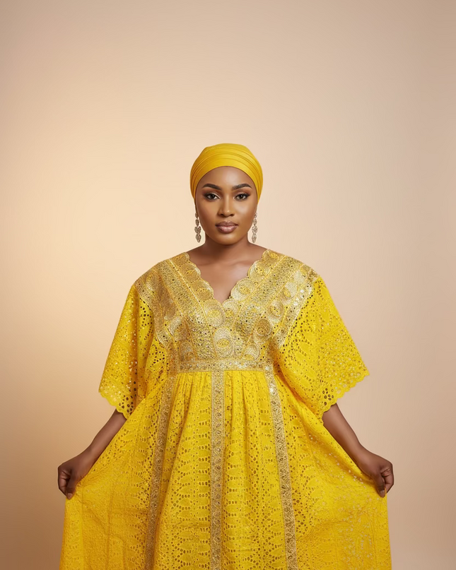 Makeba en dentelle - Jaune
