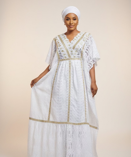 Makeba en dentelle - Blanc gold